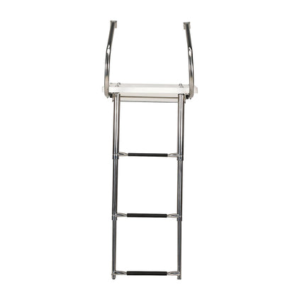 Deluxe 3 Step Universal Swim Platform w/ Slide Mount Telescoping Ladder