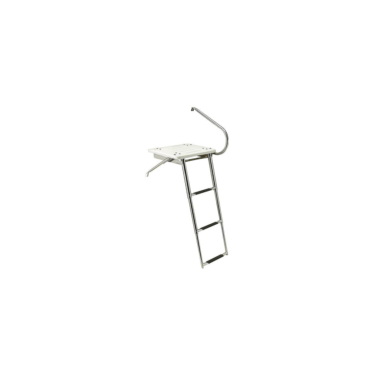 Deluxe 3 Step Universal Swim Platform w/ Slide Mount Telescoping Ladder