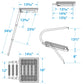 Deluxe 3 Step Universal Swim Platform w/ Slide Mount Telescoping Ladder