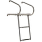 Universal 2 Step Swim Platform w/ Under Mount Telescoping Ladder