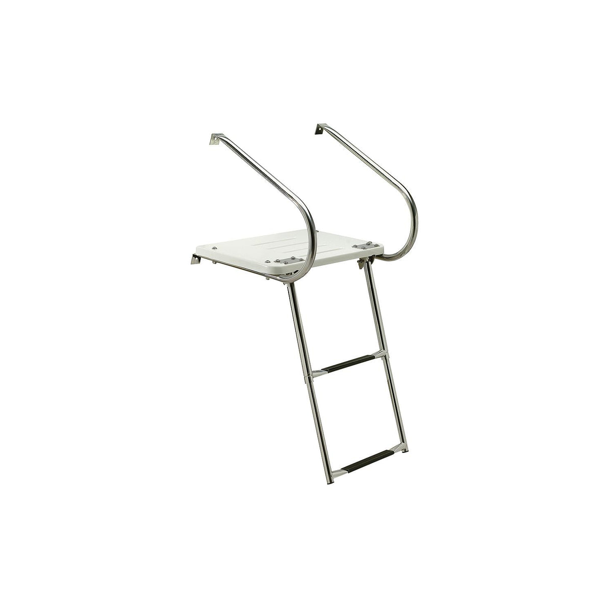 Universal 2 Step Swim Platform w/ Under Mount Telescoping Ladder
