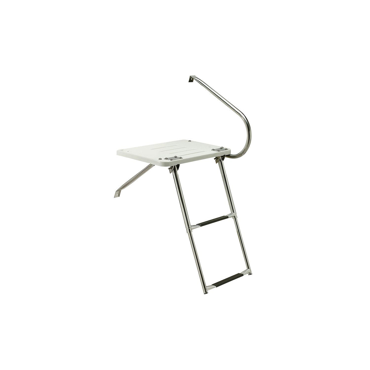 Universal 2 Step Swim Platform w/ Under Mount Telescoping Ladder