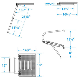 Universal 2 Step Swim Platform w/ Under Mount Telescoping Ladder