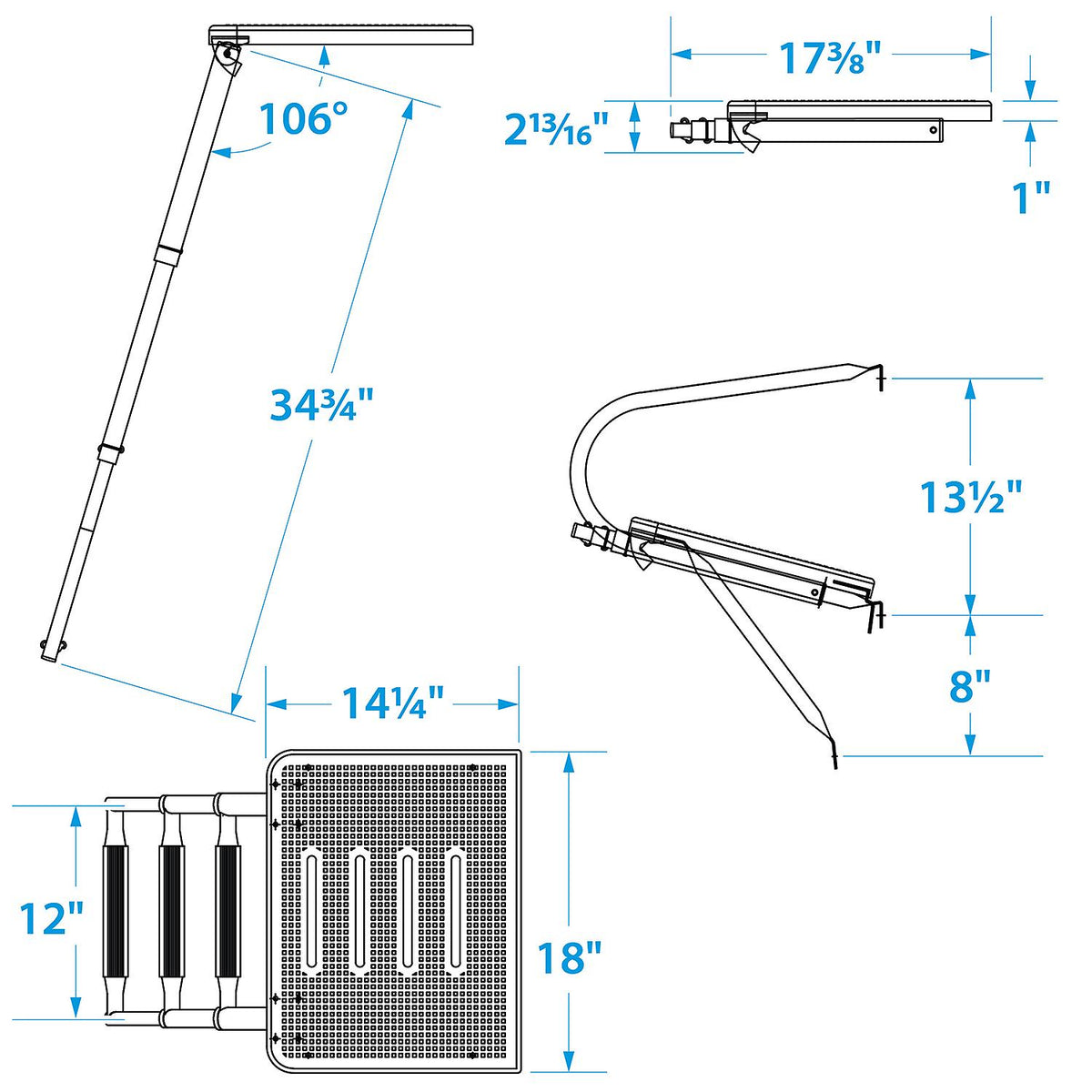 Universal 3 Step Swim Platform w/ Under Mount Telescoping Ladder