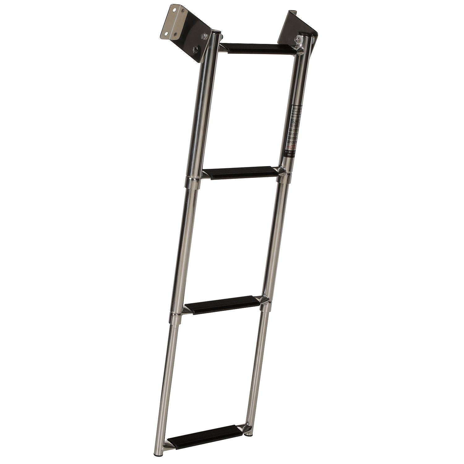 Telescoping 4 Step Transom Mount, Stainless Steel