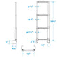 Telescoping 4 Step Transom Mount, Stainless Steel