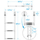 Telescoping Ladder Only for Universal 3 Step Swim Platform w/ Top Mount Ladder
