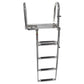 Premium Telescoping Pontoon Boat Ladder, 4 Steps