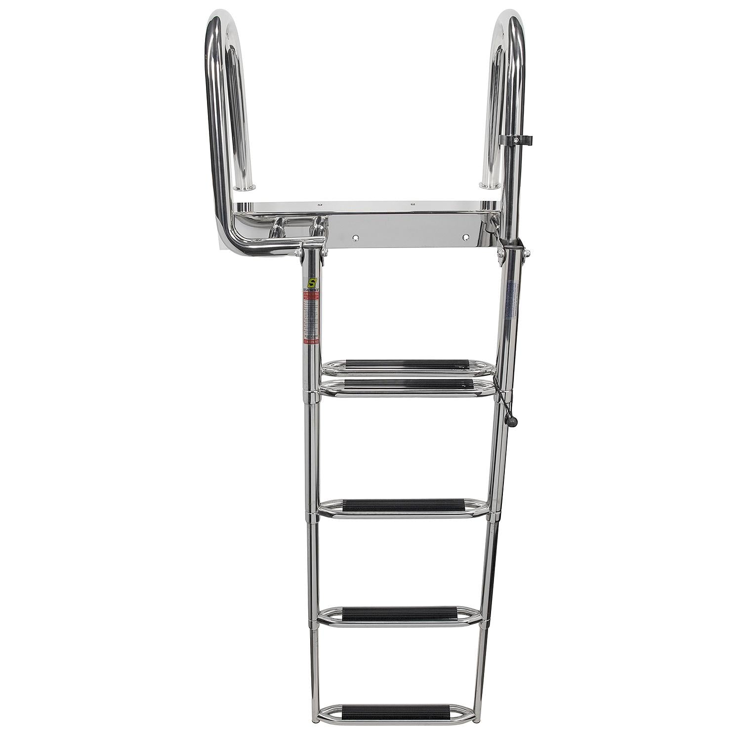 Premium Telescoping Pontoon Boat Ladder, 4 Steps