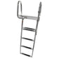 Premium Telescoping Pontoon Boat Ladder, 4 Steps