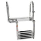 Premium Telescoping Pontoon Boat Ladder, 4 Steps