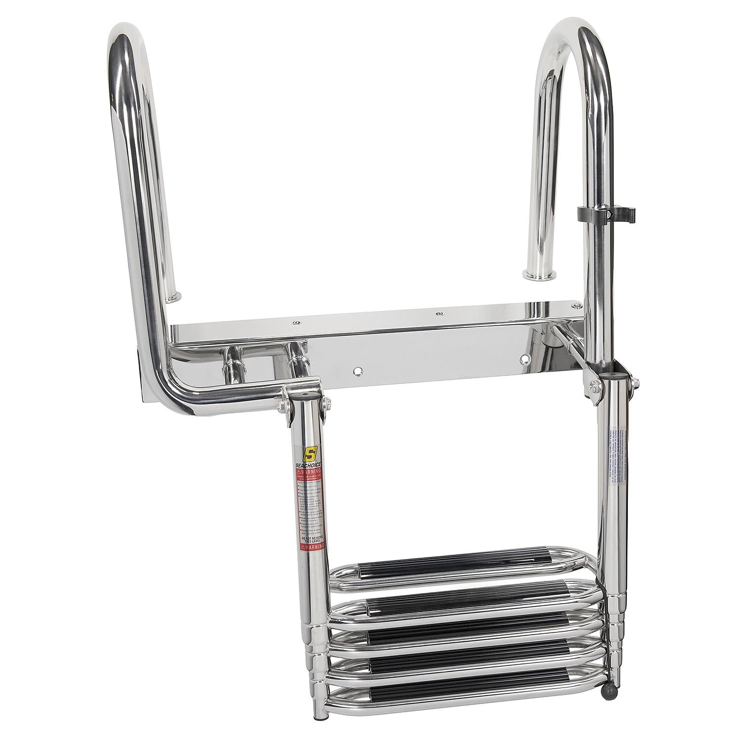Premium Telescoping Pontoon Boat Ladder, 4 Steps