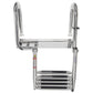 Premium Telescoping Pontoon Boat Ladder, 4 Steps