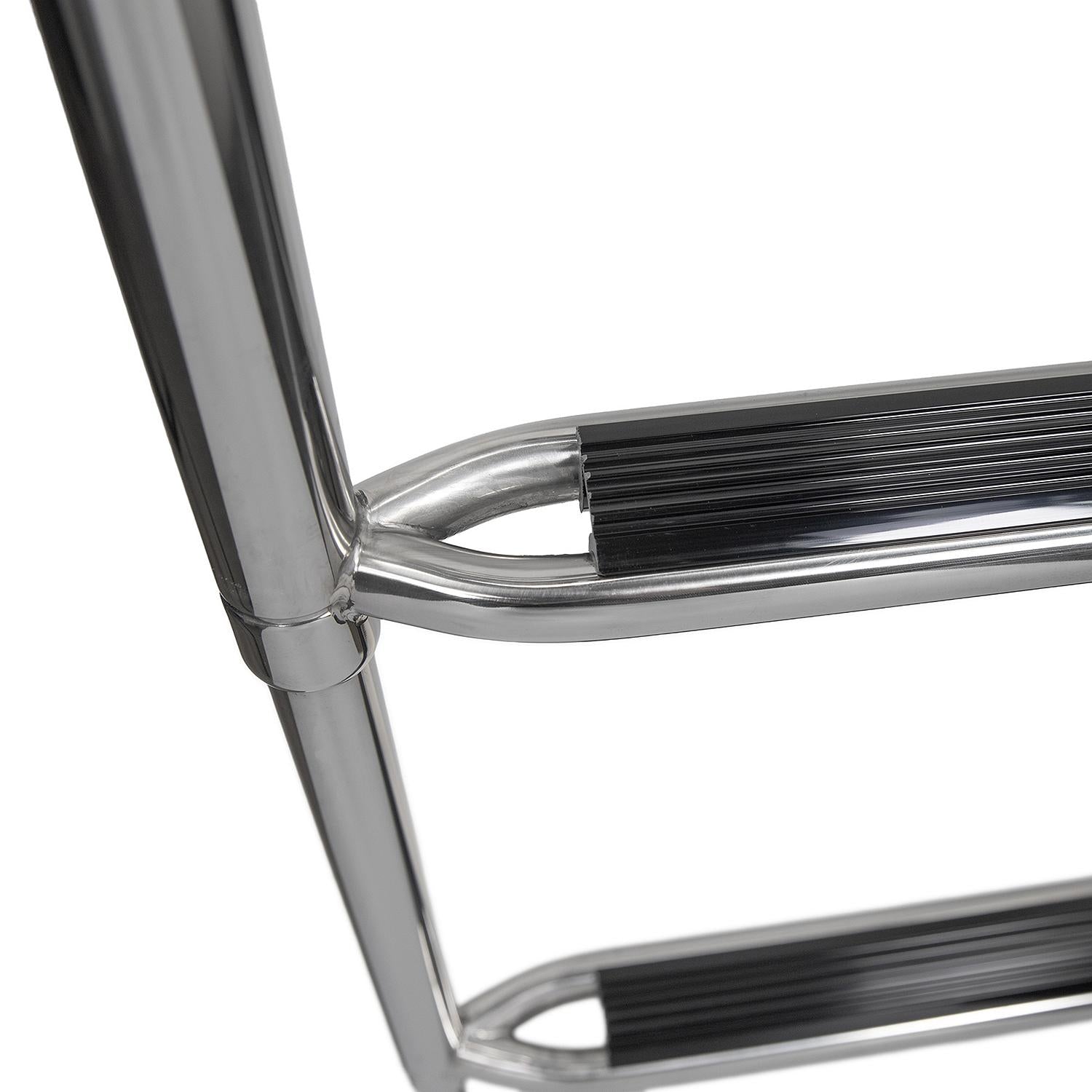 Premium Telescoping Pontoon Boat Ladder, 4 Steps