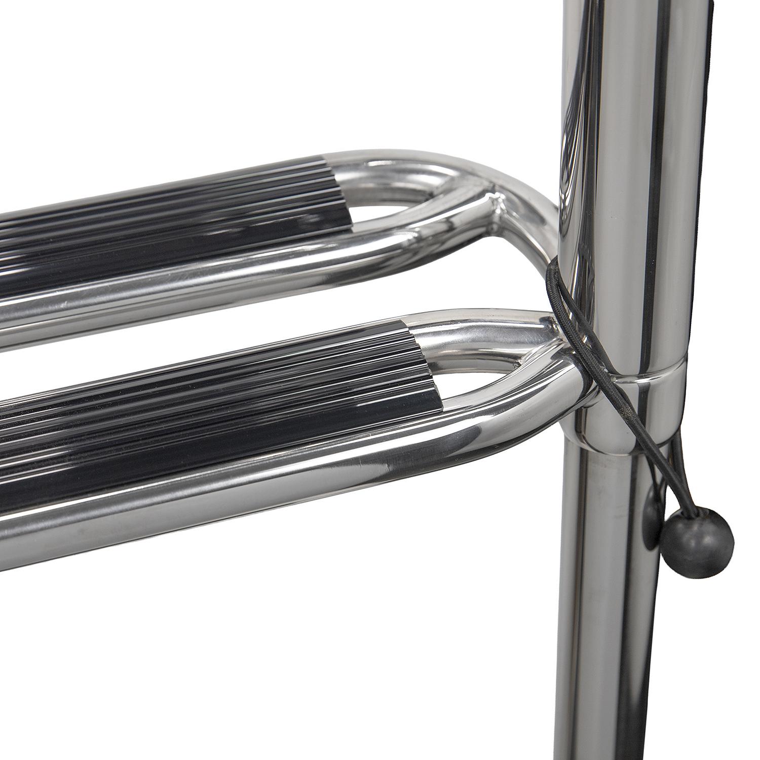Premium Telescoping Pontoon Boat Ladder, 4 Steps