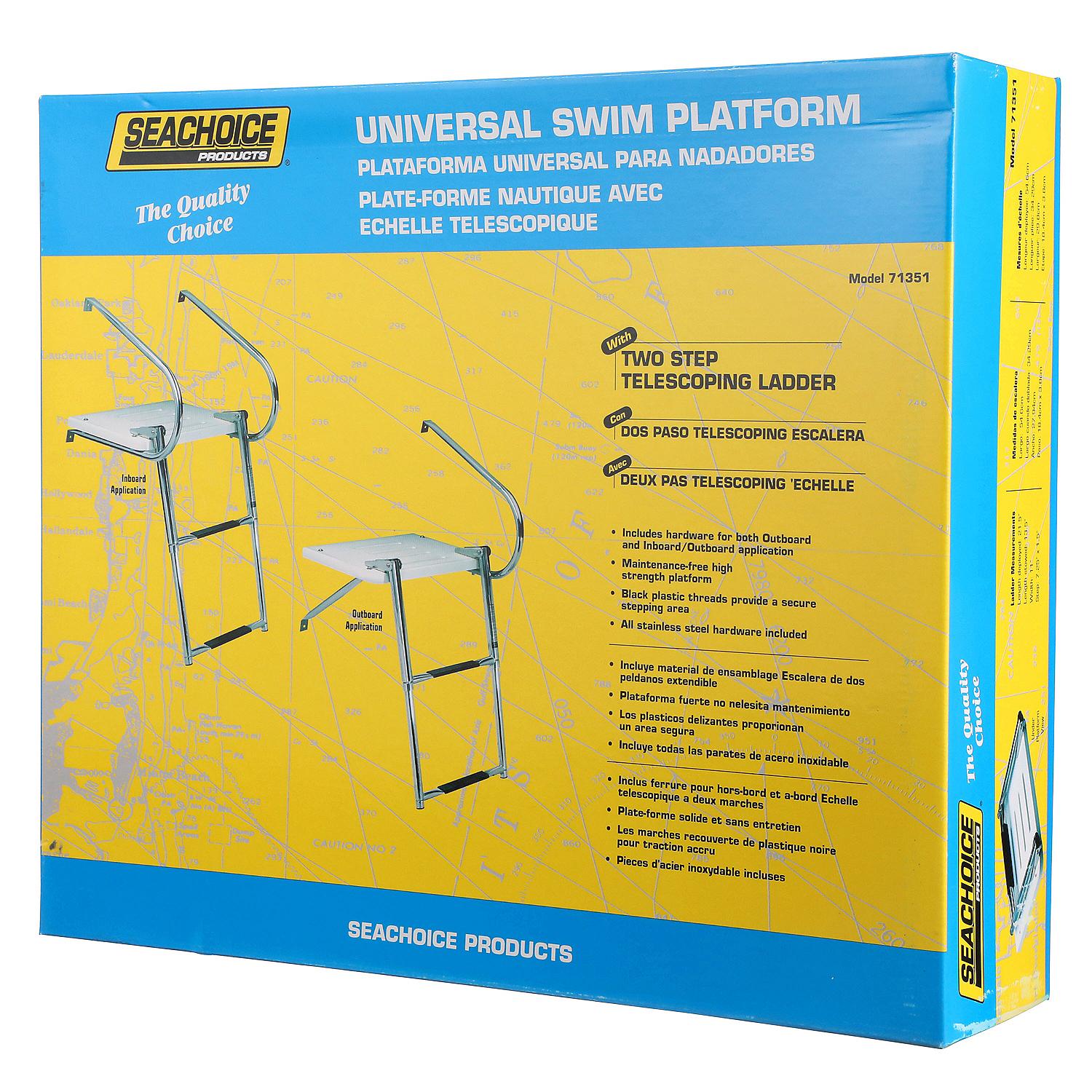 Universal Swim Platform w/ 2 Step Top Mount Ladder