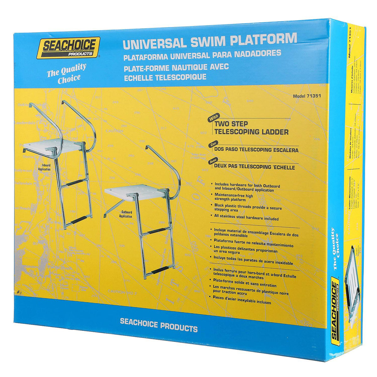Universal Swim Platform w/ 2 Step Top Mount Ladder