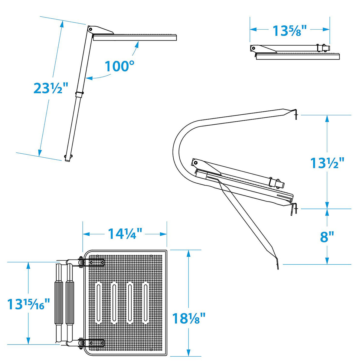 Universal Swim Platform w/ 2 Step Top Mount Ladder