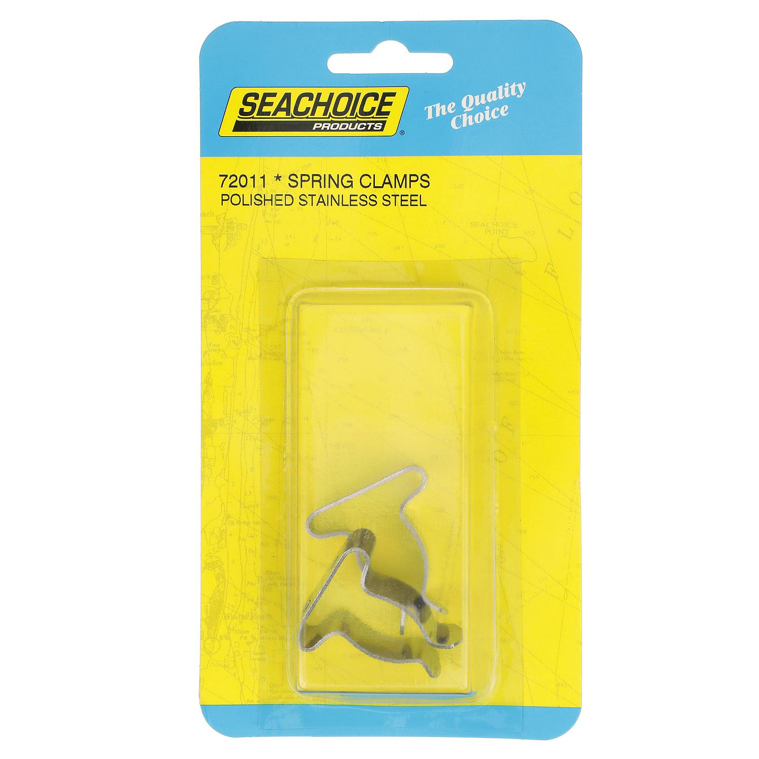 5/8in - 1 1/4in Stainless-Steel Spring Clamps, 2/PK
