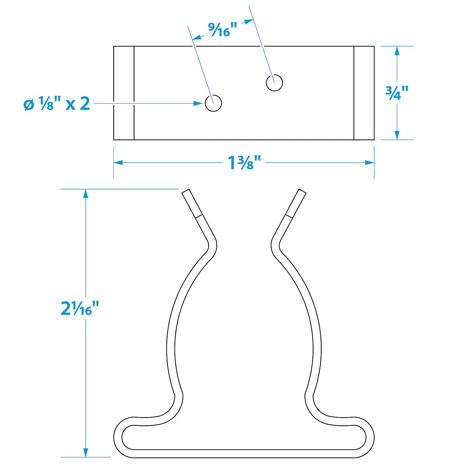 1in - 1-3/4in Stainless-Steel Spring Clamps, 2/PK