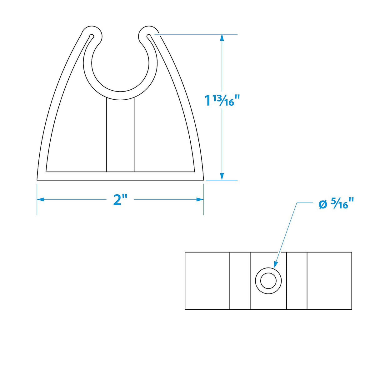 Rubber Storage Clips, 2/PK