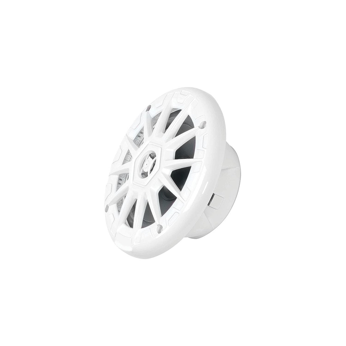 5-1/4in 2-Way 150W Round LED Speakers, White, 2/PK