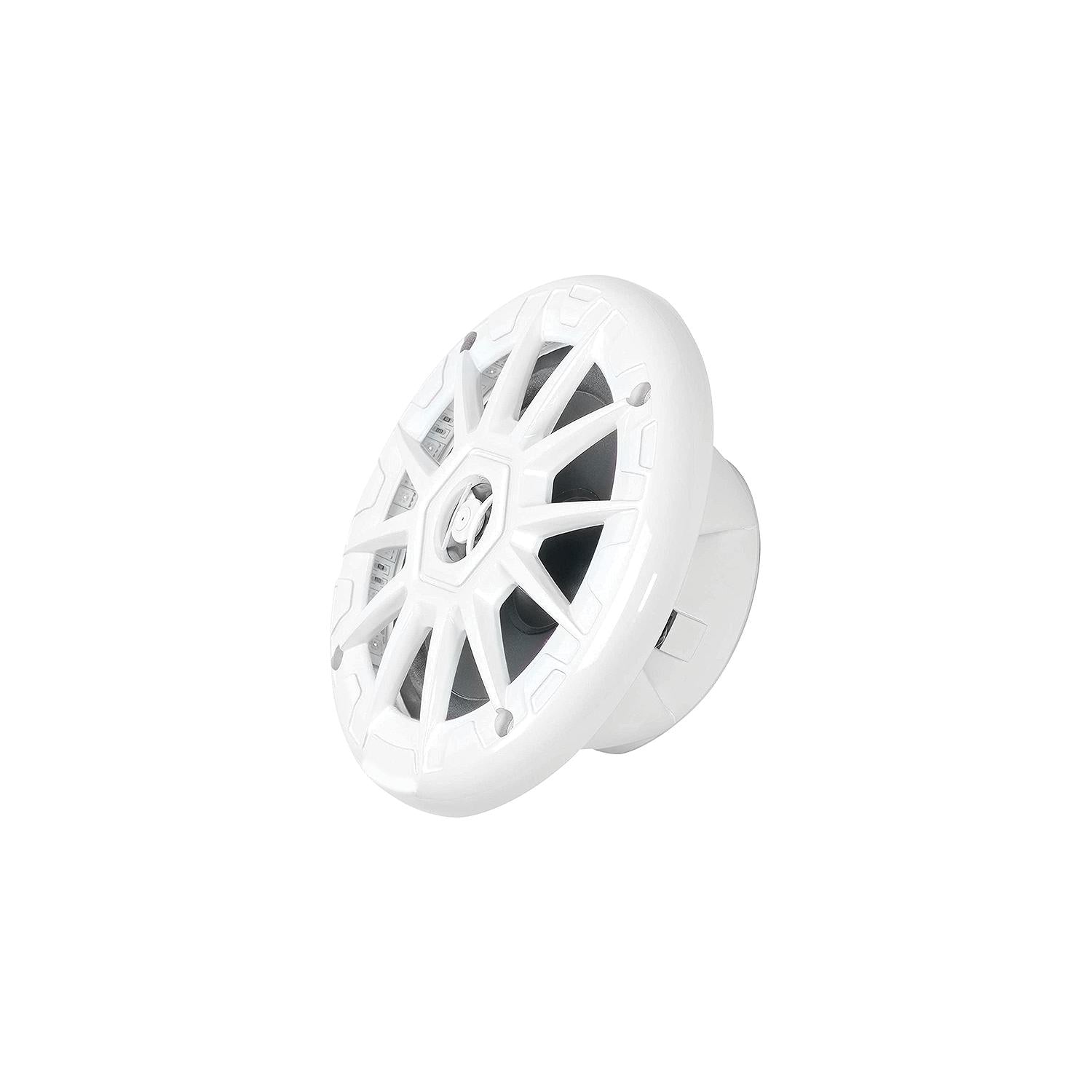 5-1/4in 2-Way 150W Round LED Speakers, White, 2/PK