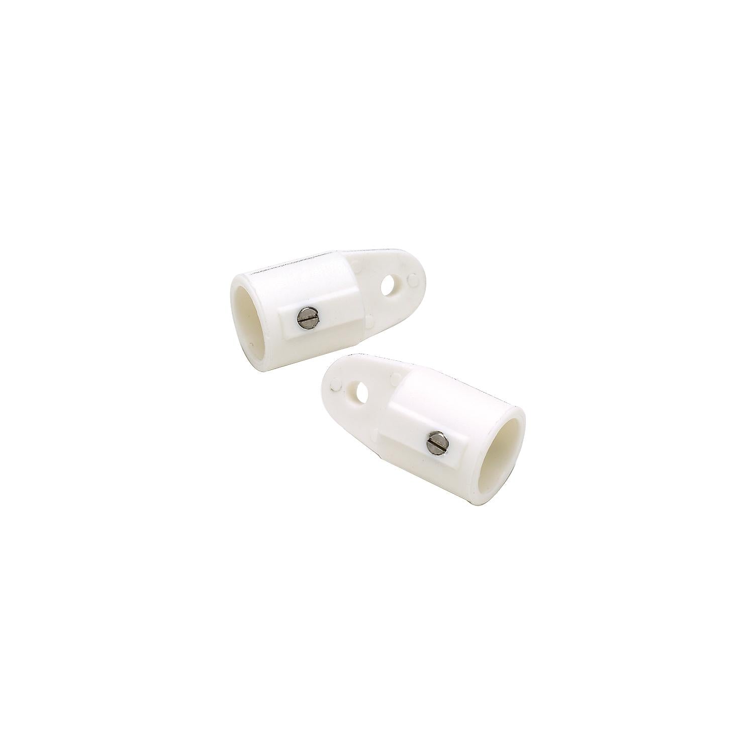 External Eye End, 7/8in, White, 2/PK