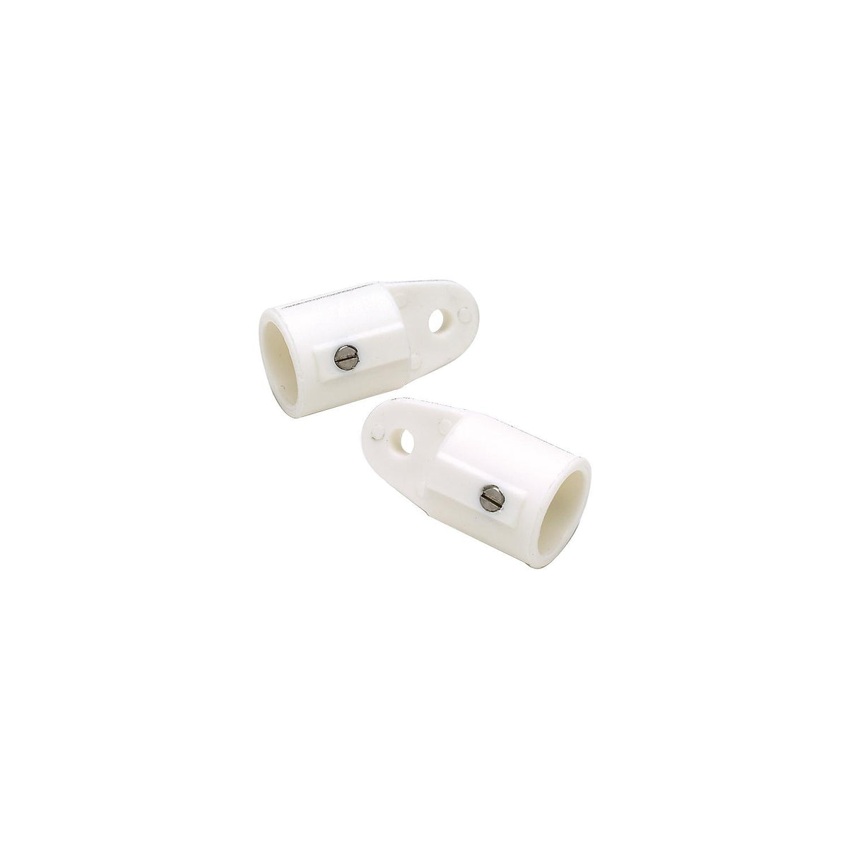 External Eye End, 7/8in, White, 2/PK