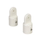 External Eye End, 7/8in, White, 2/PK