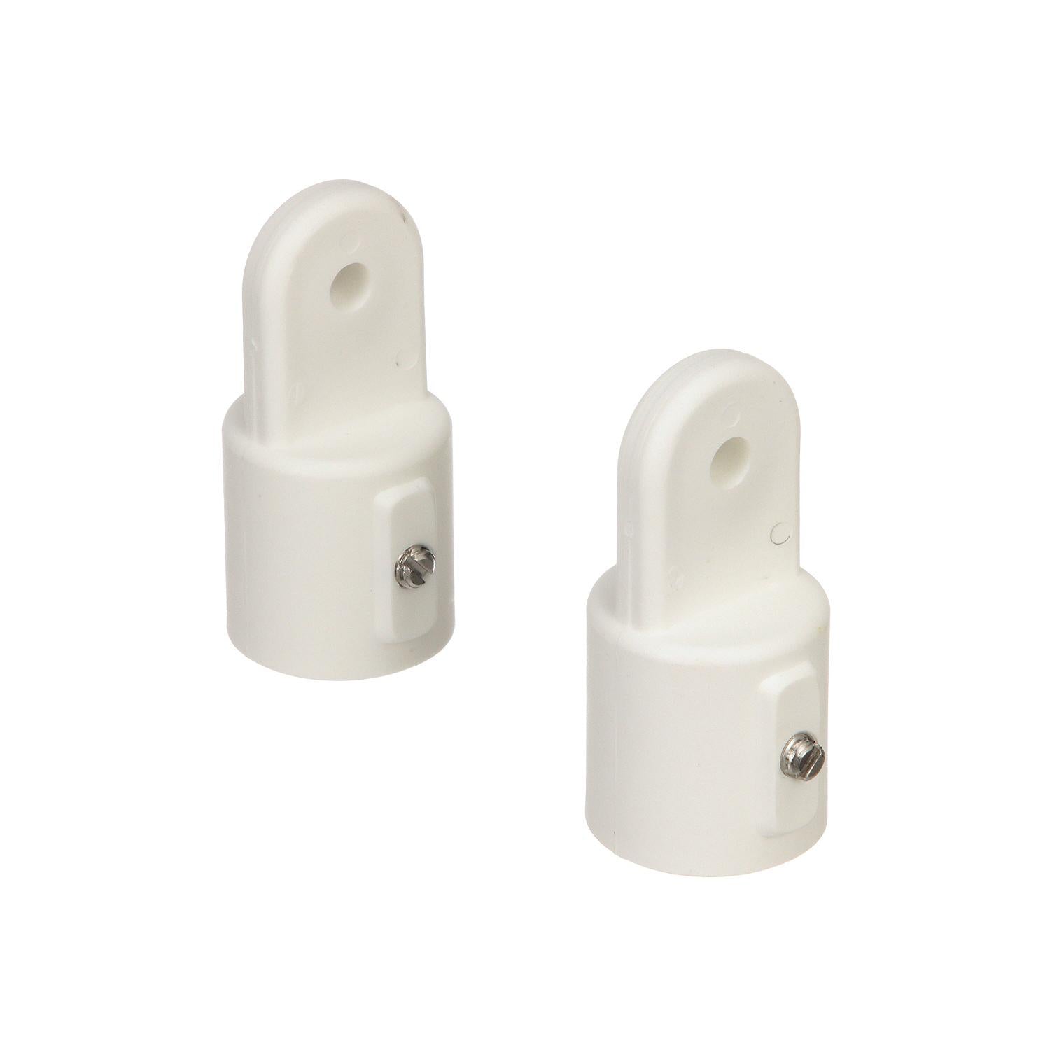 External Eye End, 7/8in, White, 2/PK