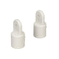 External Eye End, 7/8in, White, 2/PK