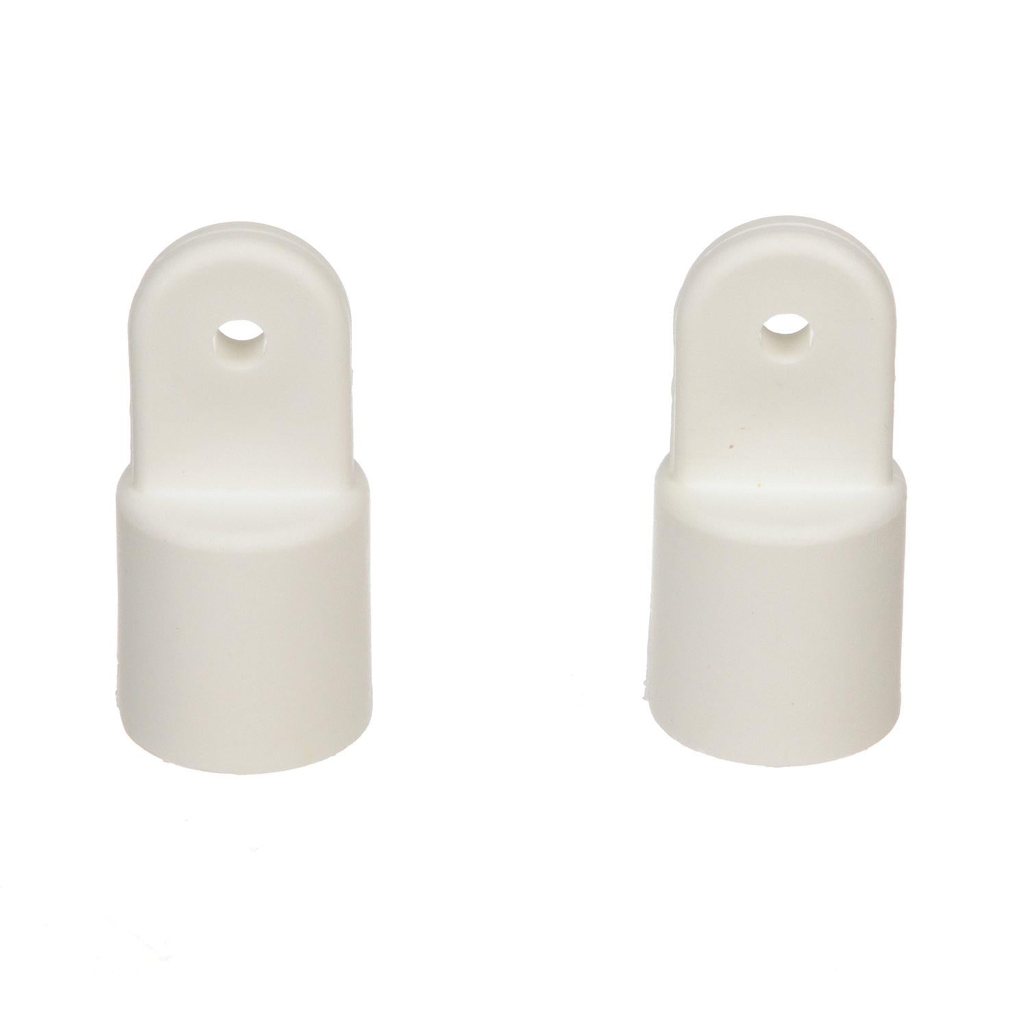 External Eye End, 7/8in, White, 2/PK