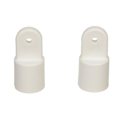 External Eye End, 7/8in, White, 2/PK