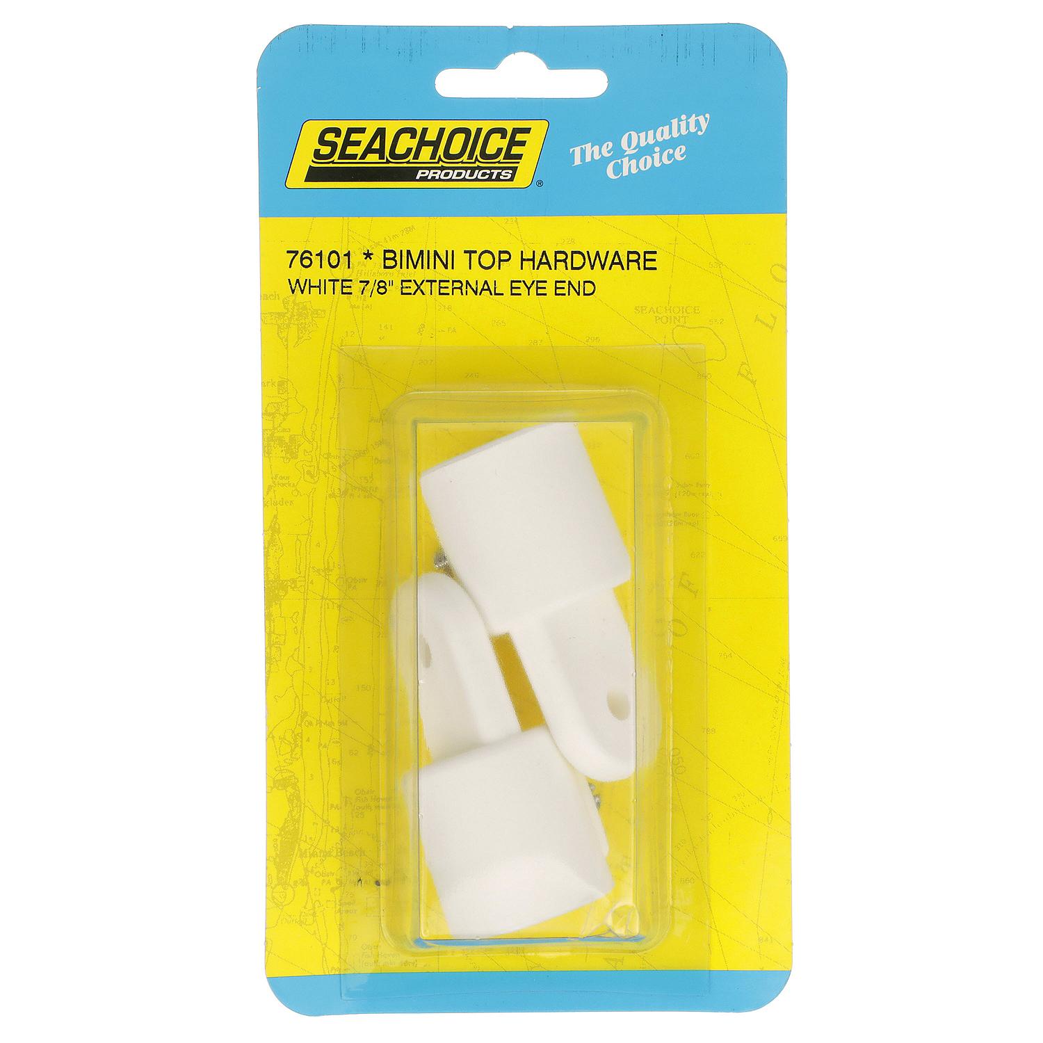 External Eye End, 7/8in, White, 2/PK