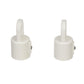 External Eye End, 7/8in, White, 2/PK