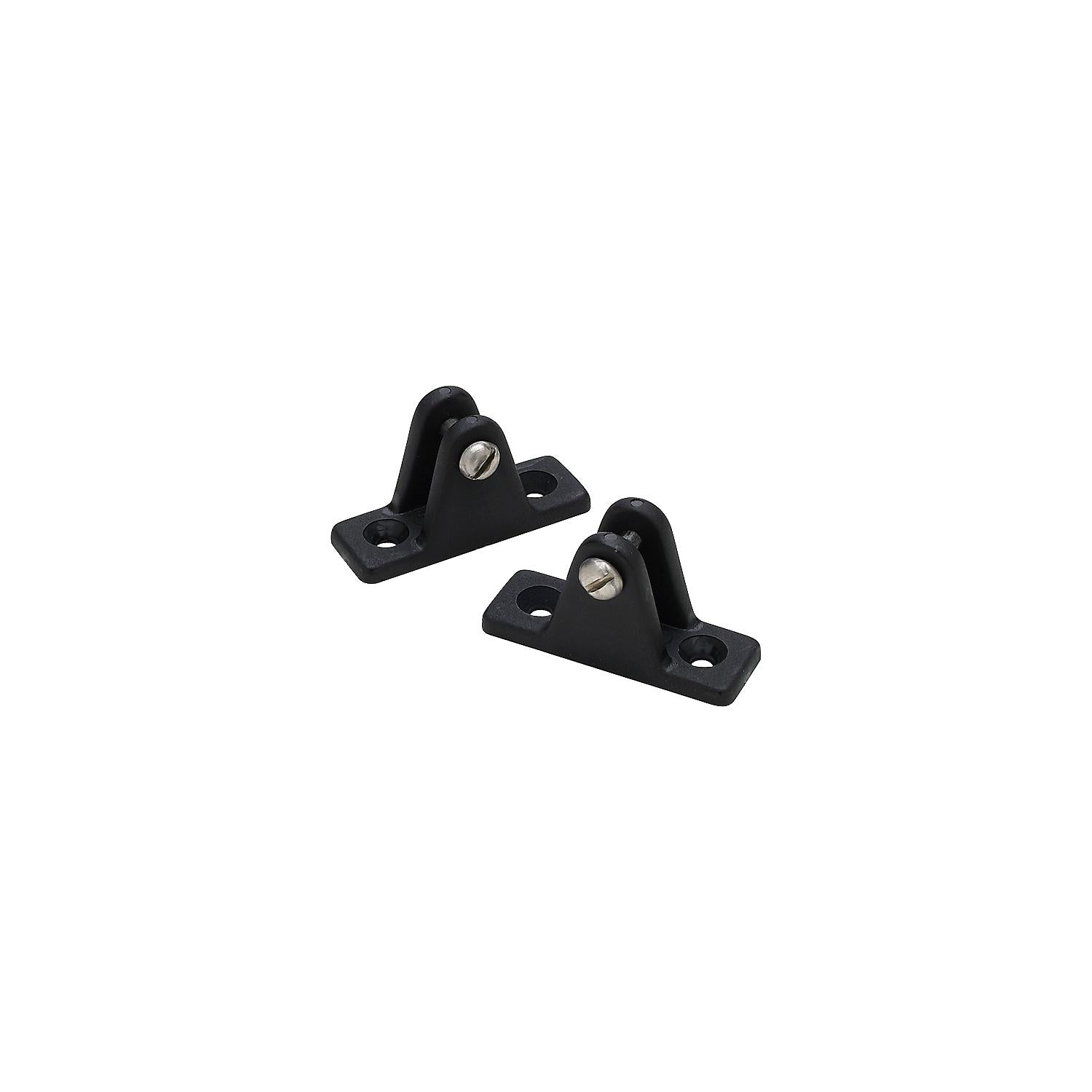 Top Mount Deck Hinge, Plastic, Black, 2/PK