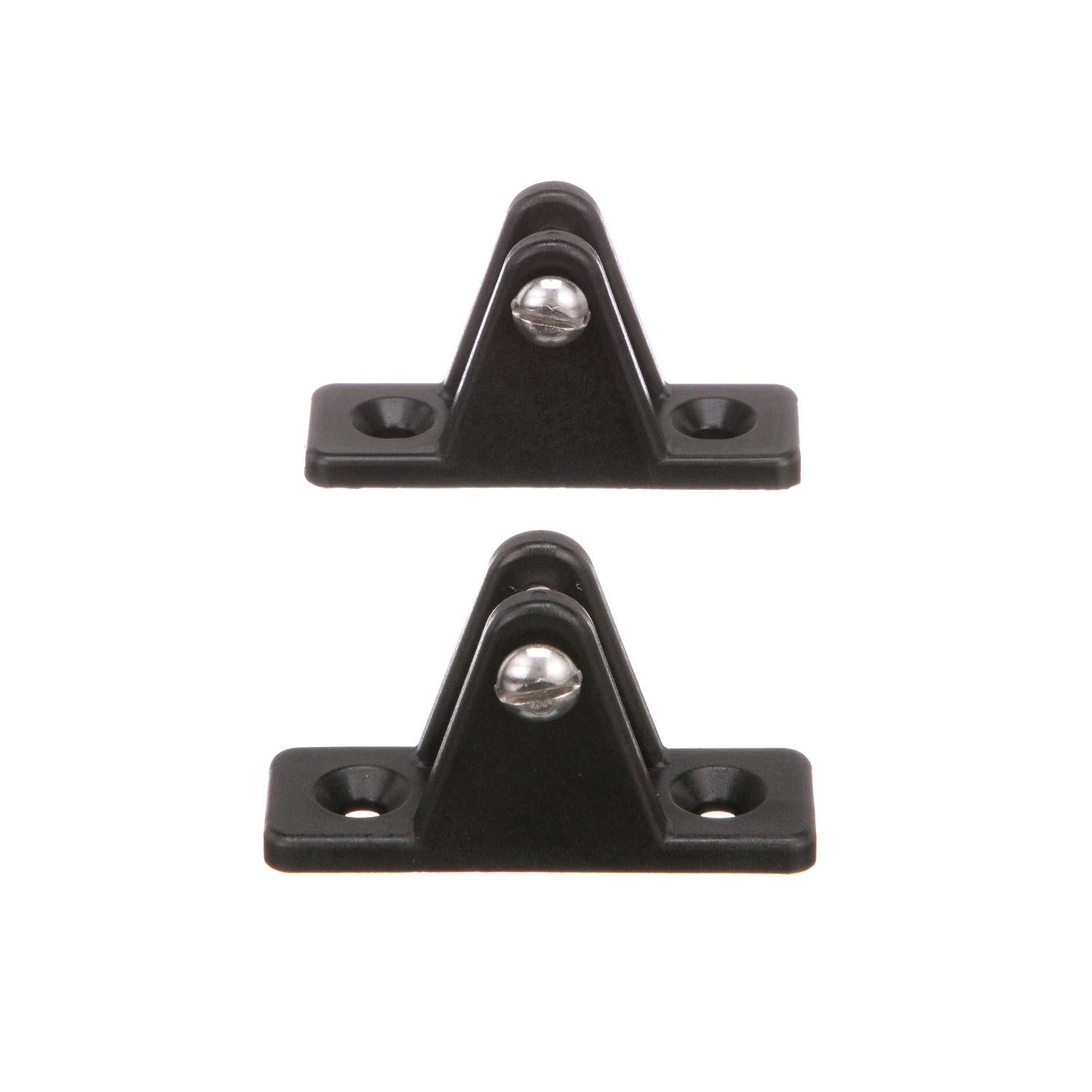 Top Mount Deck Hinge, Plastic, Black, 2/PK