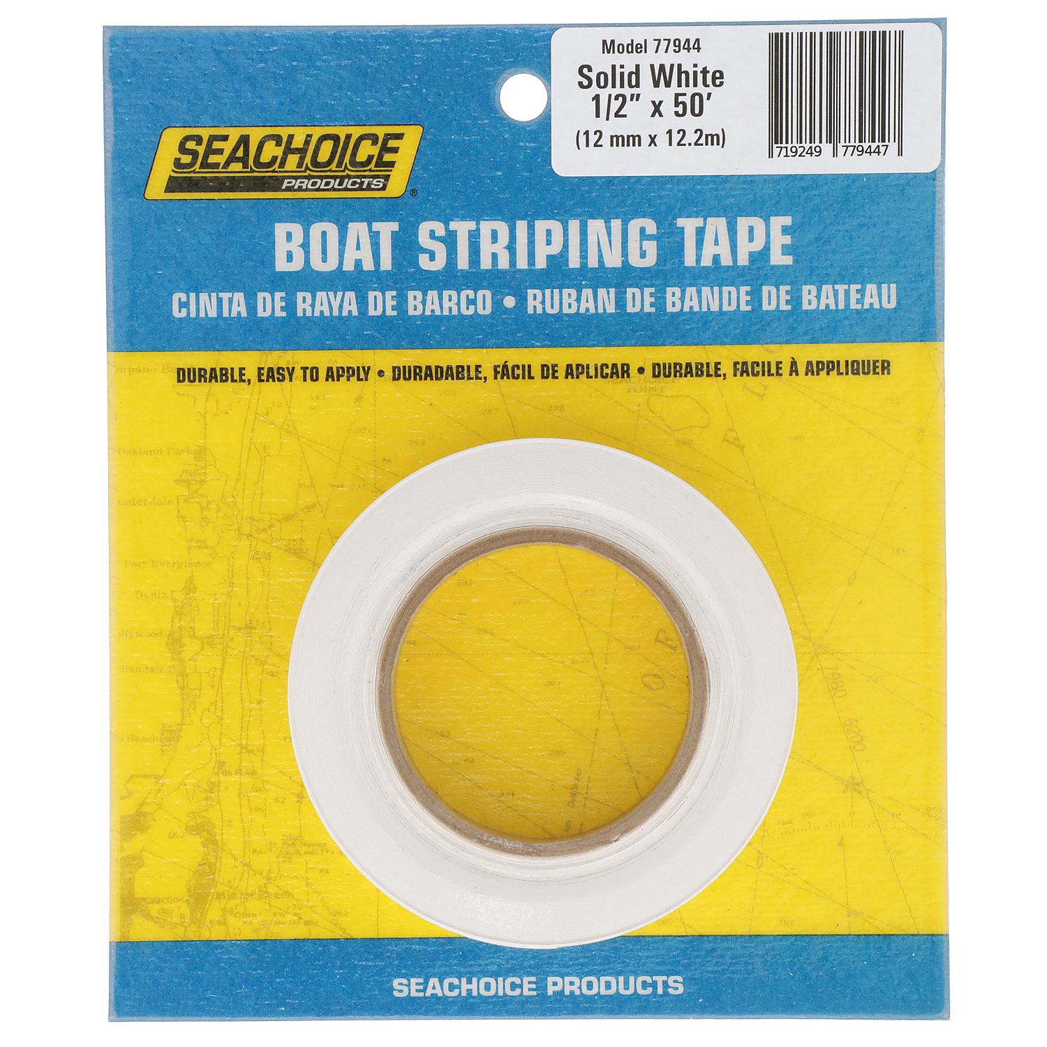 Boat Striping Tape, White, 1/2in x 50ft