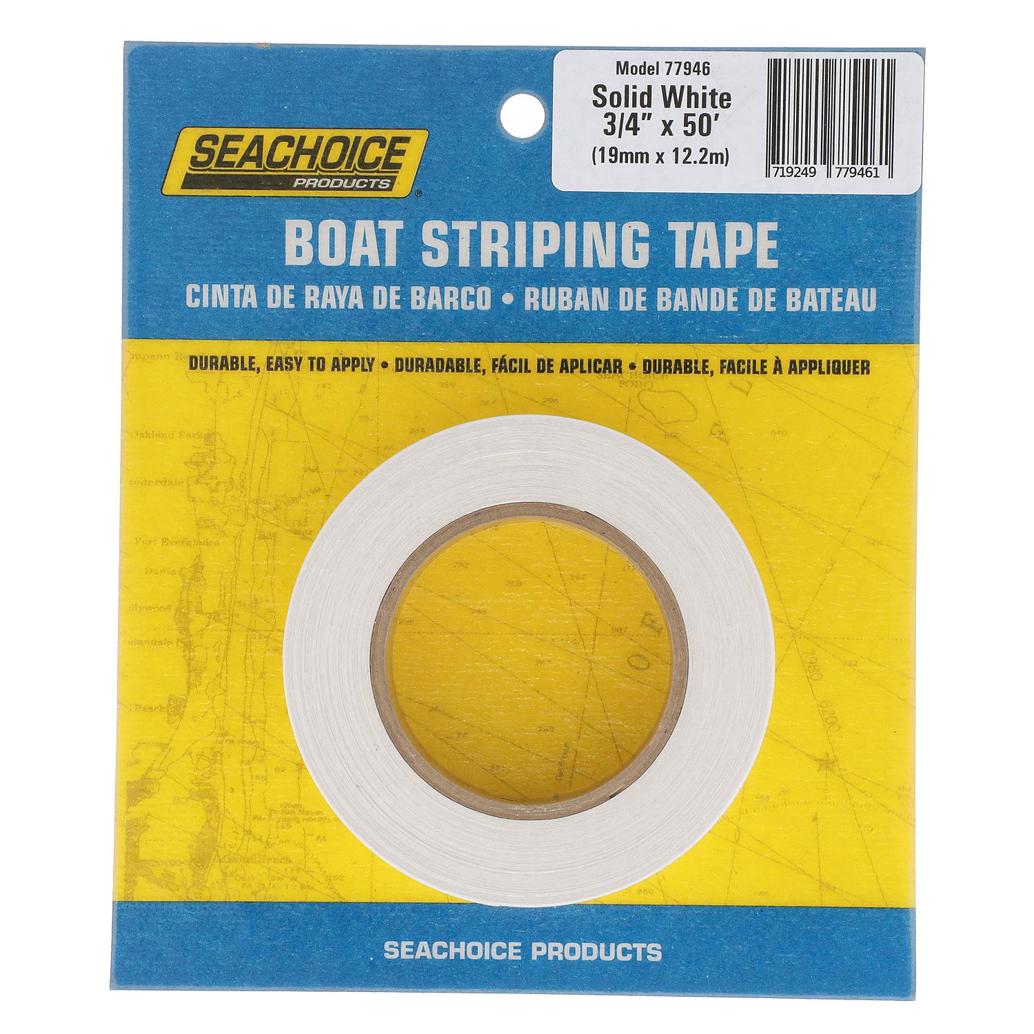 Boat Striping Tape, White, 3/4in x 50ft