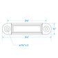 Chrome Plated Zinc Boat Cover Sockets , 2/PK