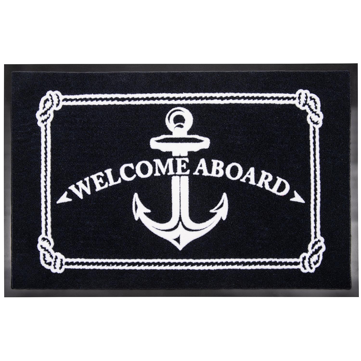 18in x 27in Blue Welcome Aboard Mat