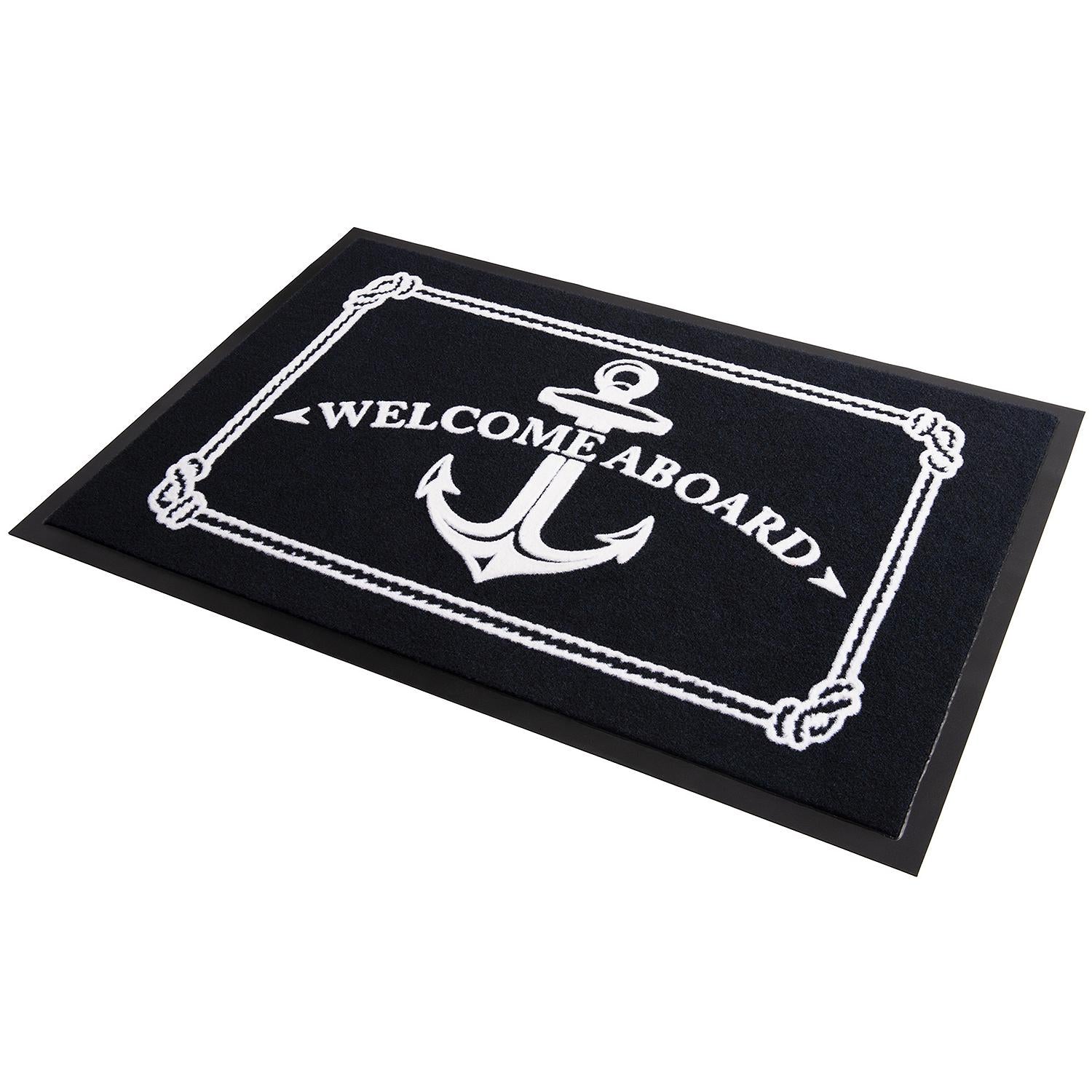 18in x 27in Blue Welcome Aboard Mat