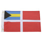 12in x 18in Nylon Print Dyed Bahamas Courtesy Flag