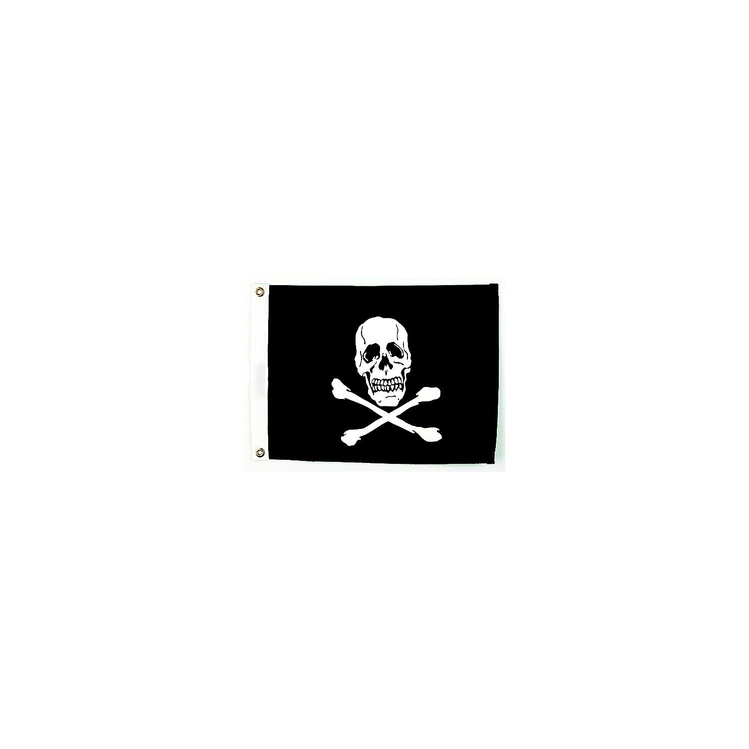 12in x 18in Nylon Print Dyed Jolly Roger Flag