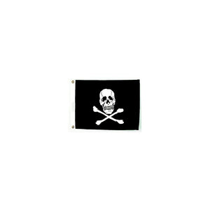 12in x 18in Nylon Print Dyed Jolly Roger Flag