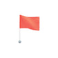12in x 18in Orange Nylon Ski Flag, 24in Plastic Pole w/ Suction Cups