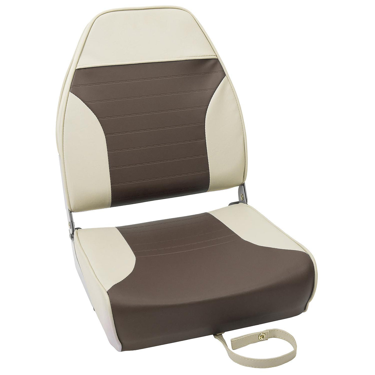 High Back Fishing Seat, Sand/ Brown
