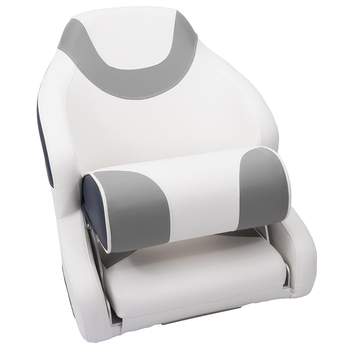Bucket Seat w/ Bolster, White/ Gray/ Navy