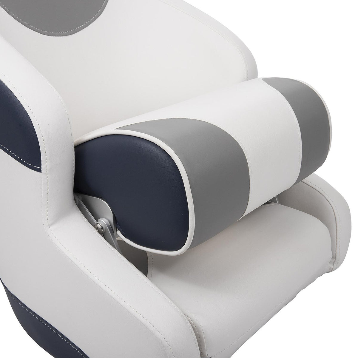 Bucket Seat w/ Bolster, White/ Gray/ Navy